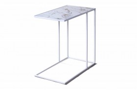 Журнальный столик Stone 018 (Прямоугольный) Металл/Керамика 500 Белый в Балашихе - balashixa.katalogmebeli.com | фото