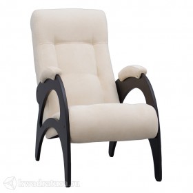 Кресло для отдыха Неаполь Модель 9 без лозы (Венге-эмаль/Ткань Ваниль Verona Vanilla) в Балашихе - balashixa.katalogmebeli.com | фото 1
