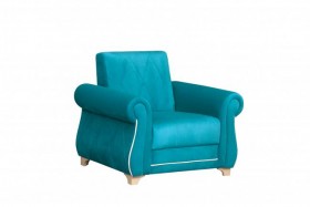 Кресло для отдыха "Порто" (велюр киви бирюза / микровельвет крем) в Балашихе - balashixa.katalogmebeli.com | фото