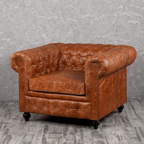 Кресло кожаное Лофт Честер (кожа буйвола) в Балашихе - balashixa.katalogmebeli.com | фото