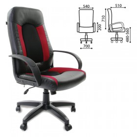 Кресло офисное BRABIX Strike EX-525 (черно-красный) в Балашихе - balashixa.katalogmebeli.com | фото