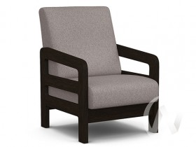 Кресло отдыха Вега-34 (венге лак/UNO ROSY-GREY) в Балашихе - balashixa.katalogmebeli.com | фото