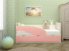 Кровать Бабочки 1,6м (Розовый металлик) в Балашихе - balashixa.katalogmebeli.com | фото
