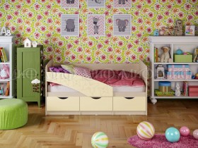 Кровать Бабочки 1,6м (Ваниль матовый) в Балашихе - balashixa.katalogmebeli.com | фото