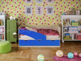 Кровать Бабочки 2,0м (Синий матовый) в Балашихе - balashixa.katalogmebeli.com | фото