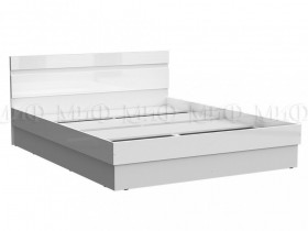 Кровать Челси 1400 (Белый/Белый глянец) в Балашихе - balashixa.katalogmebeli.com | фото