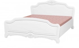 Кровать двойная 1400х2000 (комплект) Лотос (Белый/Белый Глянец) в Балашихе - balashixa.katalogmebeli.com | фото