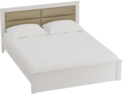 Кровать Элана 1600 с основанием Бодега белая в Балашихе - balashixa.katalogmebeli.com | фото