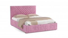 Кровать Гамма ш. 1400 (с основанием для хранения) (велюр тенерифе розовый) в Балашихе - balashixa.katalogmebeli.com | фото