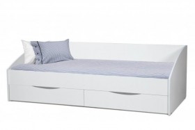 Кровать одинарная "Фея - 3" (симметричная) New/(белый / белый / ДВПО: белый) в Балашихе - balashixa.katalogmebeli.com | фото