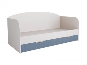 Кровать с ящиками ДКД 2000.1 Лавис (Белый софт/Лазурь софт/корпус Белый) в Балашихе - balashixa.katalogmebeli.com | фото