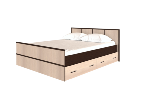 Кровать Сакура с настилом и ящиками 1,4 (Венге/Лоредо) в Балашихе - balashixa.katalogmebeli.com | фото