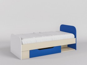 Кровать Скай люкс 1650х750 (Синий/Белый/корпус Клен) в Балашихе - balashixa.katalogmebeli.com | фото