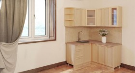 Угловая кухня Рамочная 1500х1400 мм (Беленый дуб) в Балашихе - balashixa.katalogmebeli.com | фото 3