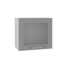 Квадро ВПГС 500 шкаф верхний горизонтальный со стеклом высокий (Железо/корпус Серый) в Балашихе - balashixa.katalogmebeli.com | фото