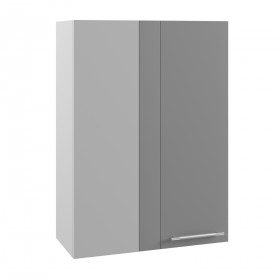 Квадро ВПУ 650 шкаф верхний угловой высокий (Ваниль кожа/корпус Серый) в Балашихе - balashixa.katalogmebeli.com | фото