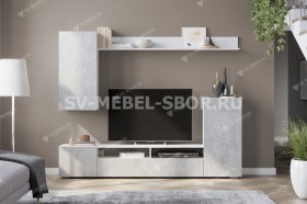Мебель для гостиной МГС 4 (Белый/Цемент светлый) в Балашихе - balashixa.katalogmebeli.com | фото 1