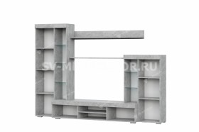 Мебель для гостиной МГС 5 Цемент светлый / Белый в Балашихе - balashixa.katalogmebeli.com | фото 4