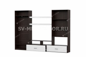Мебель для гостиной МГС 7 Исполнение 1 Дуб Венге/Белый глянец в Балашихе - balashixa.katalogmebeli.com | фото