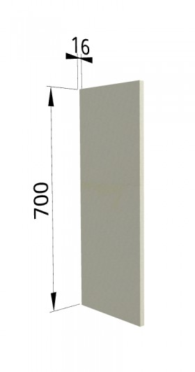 Панель торцевая П Квадро (для шкафа верхнего) Ваниль кожа в Балашихе - balashixa.katalogmebeli.com | фото