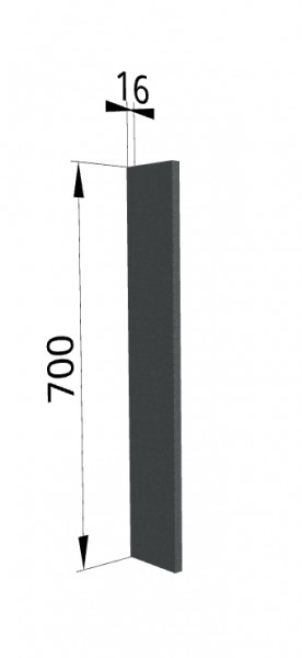 Панель торцевая ПТ 400 Квадро (для шкафа торцевого верхнего) Железо в Балашихе - balashixa.katalogmebeli.com | фото
