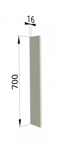 Панель торцевая ПТ 400 Квадро (для шкафа торцевого верхнего) Ваниль кожа в Балашихе - balashixa.katalogmebeli.com | фото