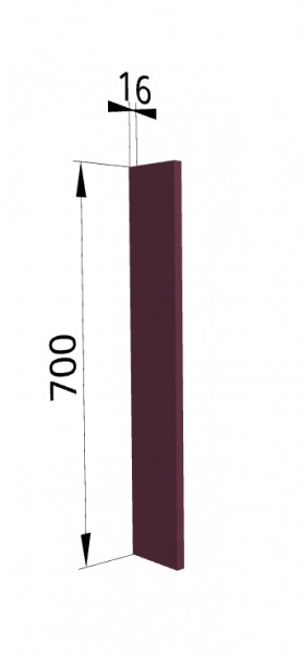Панель торцевая ПТ 400 Квадро (для шкафа торцевого верхнего) Виноград в Балашихе - balashixa.katalogmebeli.com | фото