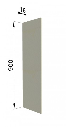 Панель торцевая ВП Квадро (для шкафа верхнего высокого) Ваниль кожа в Балашихе - balashixa.katalogmebeli.com | фото