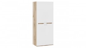 Шкаф для одежды с 2-мя дверями «Фьюжн» Дуб Делано/Белый глянец в Балашихе - balashixa.katalogmebeli.com | фото