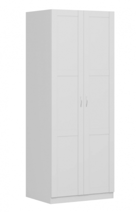 Шкаф двухдверный Пегас сборный белый в Балашихе - balashixa.katalogmebeli.com | фото 1