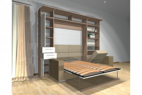 Шкаф-кровать с диваном Каролина в Балашихе - balashixa.katalogmebeli.com | фото 3