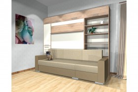 Шкаф-кровать с диваном Каролина в Балашихе - balashixa.katalogmebeli.com | фото 4