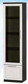 Шкаф средний с ящиком и стеклодверью ДЛЯ ГОСТИНОЙ ШСЯС-450 Венге/Дуб выбеленный в Балашихе - balashixa.katalogmebeli.com | фото