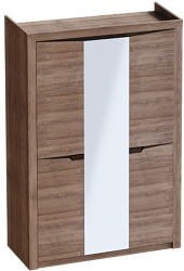 Шкаф трехдверный Соренто Дуб стирлинг/Кофе структурный матовый в Балашихе - balashixa.katalogmebeli.com | фото