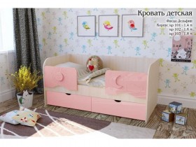 Соня Кровать детская 2 ящика 1.8 Розовый глянец в Балашихе - balashixa.katalogmebeli.com | фото