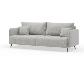 Валериан диван трёхместный прямой Светло-серый, ткань RICO FLEX 108 в Балашихе - balashixa.katalogmebeli.com | фото